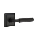 Emtek - Passage, Quincy Rosette US19, L-Square Stem US19, Faceted Handle US19 RH - Flat Black