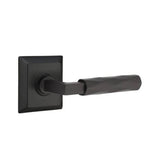 Emtek - Privacy, Quincy Rosette US19, L-Square Stem US19, Tribeca Handle US19 LH - Flat Black