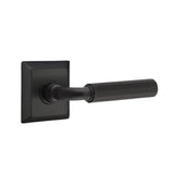 Emtek - Passage, Quincy Rosette US19, R-Bar Stem US19, Faceted Handle US19 RH - Flat Black