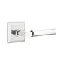Emtek - Concealed Fastener, Select Passage, Quincy Rosette US26, L-Square Stem US26, Smooth Handle US26 - Polished Chrome