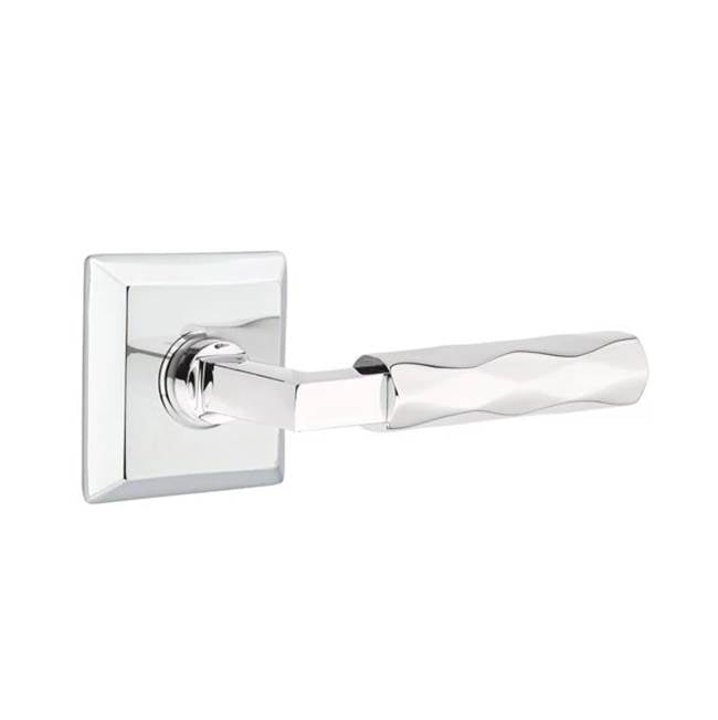 Emtek - Passage, Quincy Rosette US26, L-Square Stem US26, Tribeca Handle US26 RH - Polished Chrome