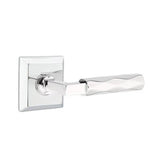 Emtek - Privacy, Quincy Rosette US26, L-Square Stem US26, Tribeca Handle US26 LH - Polished Chrome
