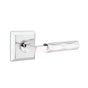 Emtek - Privacy, Quincy Rosette US26, L-Square Stem US26, Tribeca Handle US26 LH - Polished Chrome