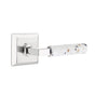 Emtek - Select Passage, Quincy Rosette US26, L-Square Stem US26, Light Terrazzo Handle, LH - Polished Chrome