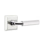 Emtek - Privacy, Quincy Rosette US26, R-Bar Stem US26, Faceted Handle US26 LH - Polished Chrome