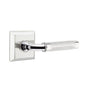 Emtek - Privacy, Quincy Rosette US26, R-Bar Stem US26, Knurled Handle US26 RH - Polished Chrome
