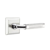 Emtek - Concealed Fastener Passage, Quincy Rosette US26, R-Bar Stem US26, Knurled Handle US26 - Polished Chrome
