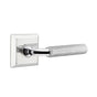 Emtek - Privacy, Quincy Rosette US26, R-Bar Stem US26, Straight Knurled Handle US26 LH - Polished Chrome