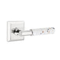 Emtek - Select Passage, Quincy Rosette US26, T-Bar Stem US26, Light Terrazzo Handle, LH - Polished Chrome
