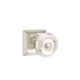 Emtek - Concealed, Passage, Quincy Rosette, Waverly Knob, US14 - Polished Nickel