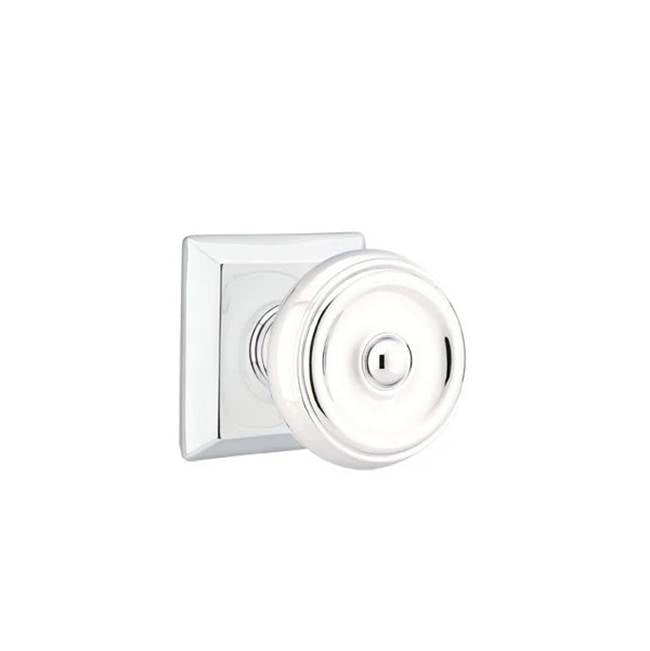 Emtek - Passage, Quincy Rosette, Waverly Knob, US26 - Polished Chrome