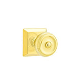 Emtek - Passage, Quincy Rosette, Waverly Knob, US3 Lifetime - Polished Brass