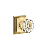 Emtek - Privacy, Wilshire Rosette, Astoria Clear Knob, US7 - French Antique