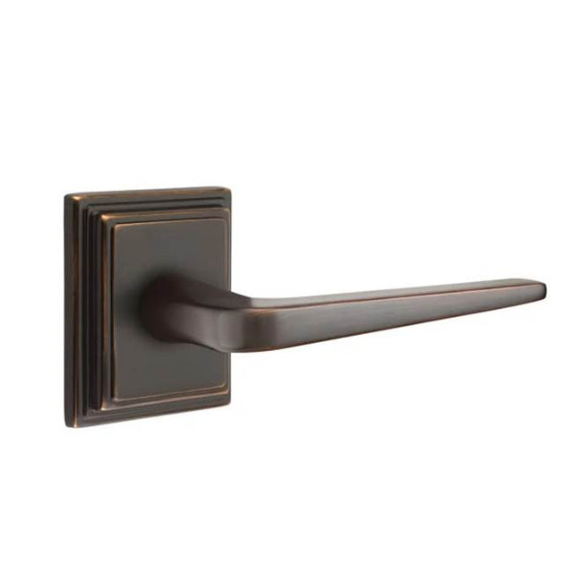 Emtek - Concealed, Passage, Wilshire Rosette, Athena Lever, US10B - Oil Rubbed Bronze