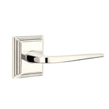Emtek - Concealed, Passage, Wilshire Rosette, Athena Lever, US14 - Polished Nickel
