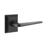 Emtek - Privacy, Wilshire Rosette, Athena Lever, RH, US19 - Flat Black