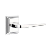 Emtek - Privacy, Wilshire Rosette, Athena Lever, RH, US26 - Polished Chrome