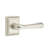 Emtek - Privacy, Wilshire Rosette, Basel Lever, RH, US15 - Satin Nickel