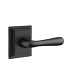 Emtek - Privacy, Wilshire Rosette, Basel Lever, LH, US19 - Flat Black