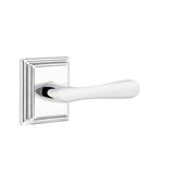 Emtek - Privacy, Wilshire Rosette, Basel Lever, RH, US26 - Polished Chrome