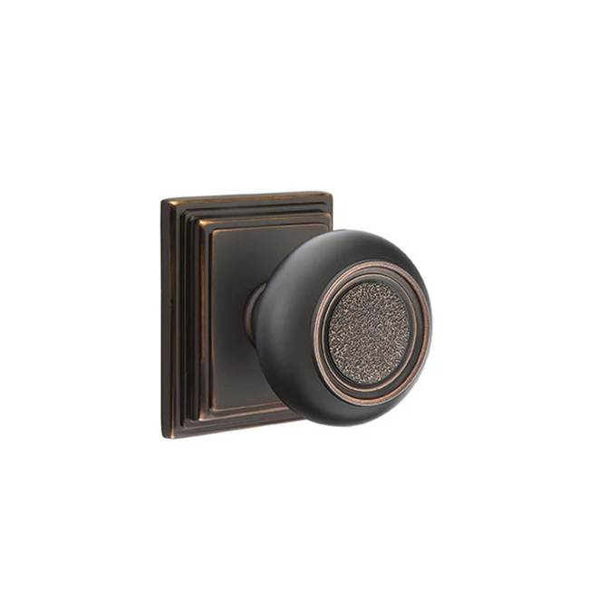 Emtek - Concealed, Passage, Wilshire Rosette, Belmont Knob, US10B - Oil Rubbed Bronze