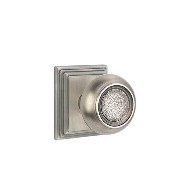 Emtek - Concealed, Passage, Wilshire Rosette, Belmont Knob, US15A - Pewter