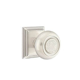 Emtek - Concealed, Passage, Wilshire Rosette, Belmont Knob, US15 - Satin Nickel