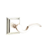 Emtek - Privacy, Wilshire Rosette, Cortina Lever, RH, US14 - Polished Nickel