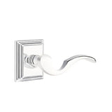 Emtek - Passage, Wilshire Rosette, Cortina Lever, LH, US26 - Polished Chrome
