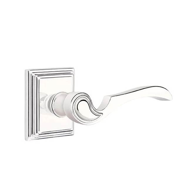 Emtek - Passage, Wilshire Rosette, Coventry Lever, LH, US26 - Polished Chrome