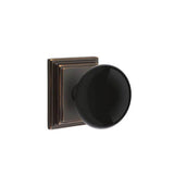 Emtek - Dummy, Wilshire Rosette, Ebony Knob, US10B - Oil Rubbed Bronze