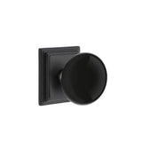 Emtek - Privacy, Wilshire Rosette, Ebony Knob, US19 - Flat Black