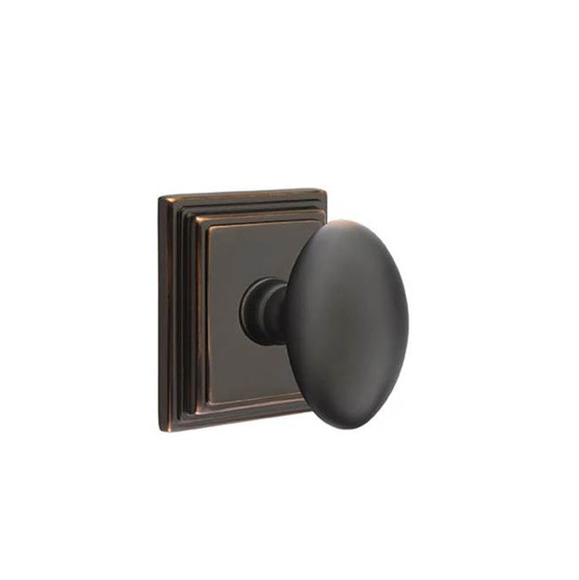 Emtek - Passage, Wilshire Rosette, Egg Knob, US10B - Oil Rubbed Bronze