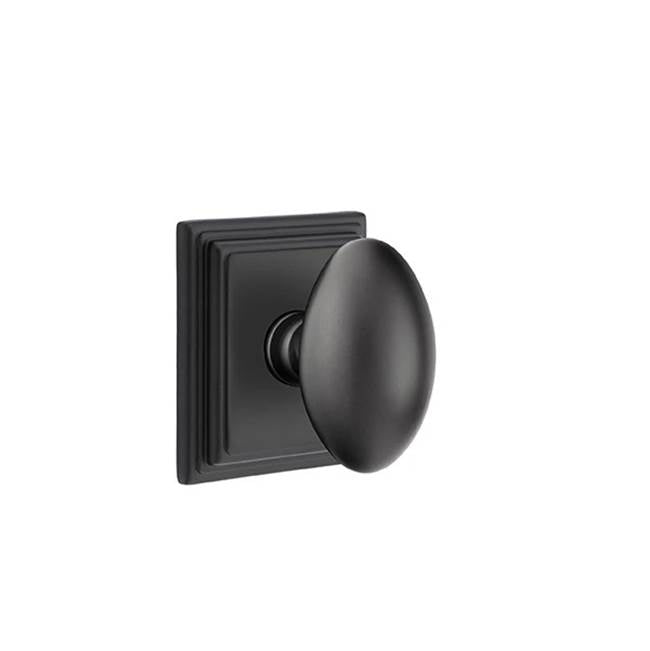 Emtek - Passage, Wilshire Rosette, Egg Knob, US19 - Flat Black