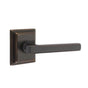 Emtek - Privacy, Wilshire Rosette, Freestone Lever, LH, US10B - Oil Rubbed Bronze