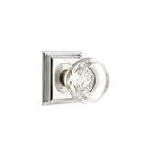 Emtek - Passage, Wilshire Rosette, Georgetown Crystal Knob, US14 - Polished Nickel