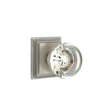 Emtek - Privacy, Wilshire Rosette, Georgetown Knob, US15A - Pewter