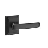 Emtek - Privacy, Wilshire Rosette, Geneva Lever, LH, US19 - Flat Black