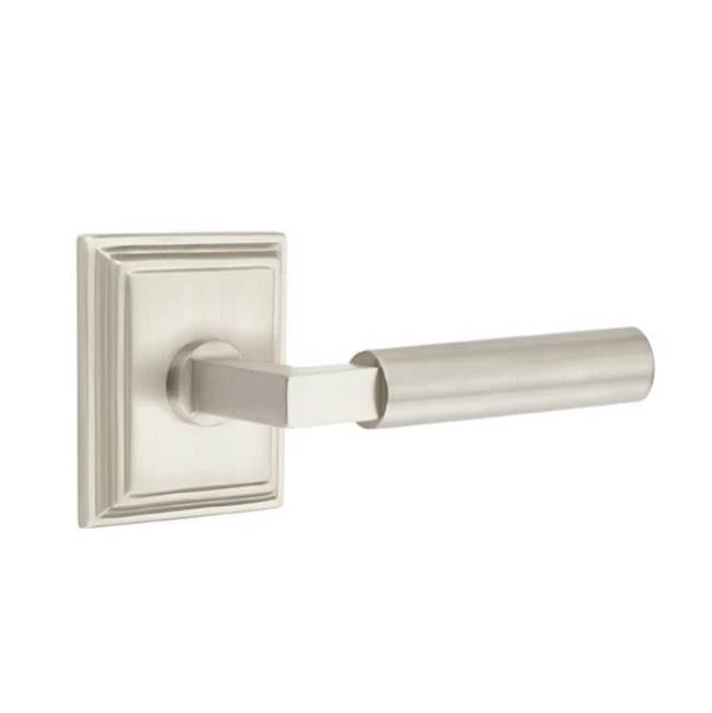 Emtek - Privacy, Wilshire Rosette, Hercules Lever, LH, US15 - Satin Nickel