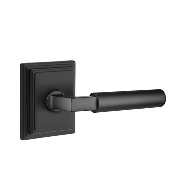 Emtek - Passage, Wilshire Rosette, Hercules Lever, RH, US19 - Flat Black