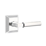 Emtek - Passage, Wilshire Rosette, Hercules Lever, RH, US26 - Polished Chrome