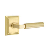 Emtek - Passage, Wilshire Rosette, Hercules Lever, RH, US4 - Satin Brass
