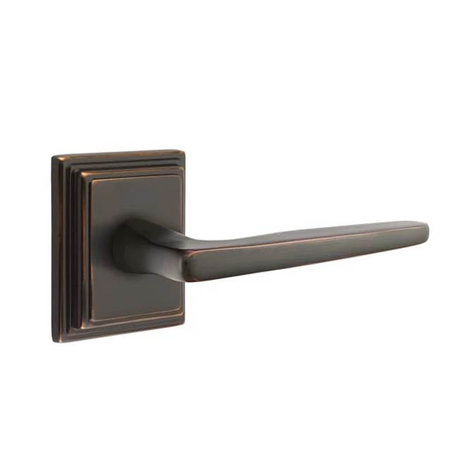 Emtek - Dummy, Wilshire Rosette, Hermes Lever, US10B - Oil Rubbed Bronze