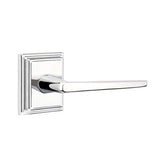 Emtek - Passage, Wilshire Rosette, Hermes Lever, LH, US26 - Polished Chrome