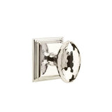 Emtek - Dummy, Wilshire Rosette, Hammered Egg Knob, US14 - Polished Nickel