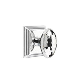 Emtek - Dummy, Wilshire Rosette, Hammered Egg Knob, US26 - Polished Chrome