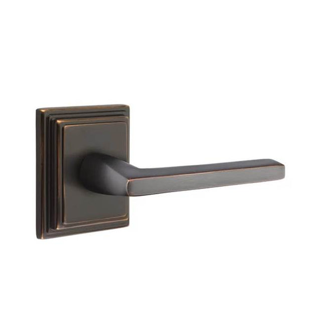 Emtek - Concealed, Passage, Wilshire Rosette, Helios Lever, US10B - Oil Rubbed Bronze