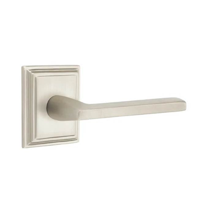 Emtek - Concealed, Passage, Wilshire Rosette, Helios Lever, US15 - Satin Nickel