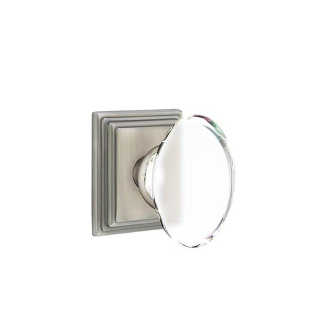 Emtek - Privacy, Wilshire Rosette, Hampton Knob, US15A - Pewter