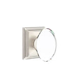 Emtek - Privacy, Wilshire Rosette, Hampton Knob, US15 - Satin Nickel